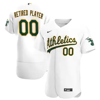 mens nike white oakland athletics home pick a player retire